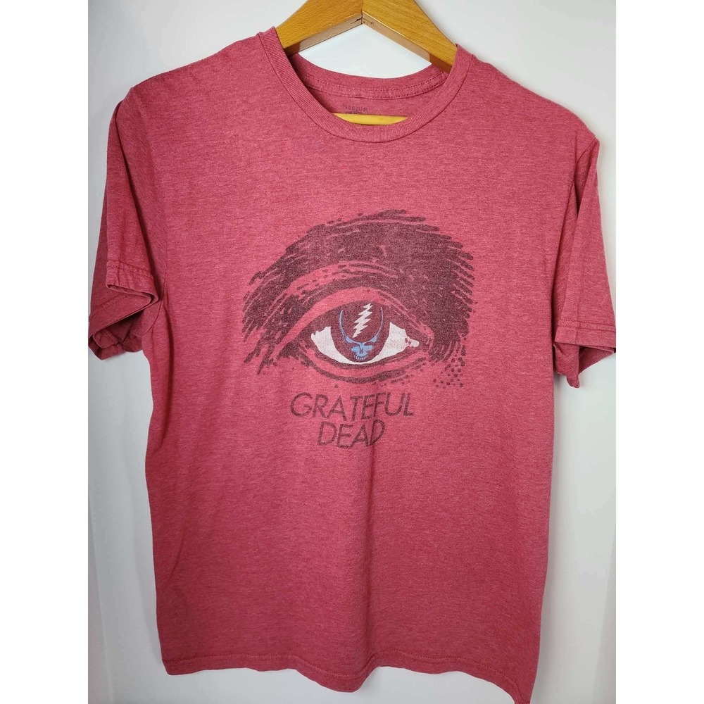 Grateful Dead Eye Steal Your Face Graphic T-Shirt Red Heather Medium